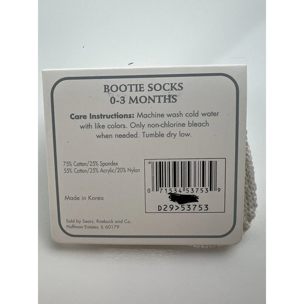 NEW Little Wonders Basics 0-3 Months Bootie Socks Bear Patch Baby Shower Gift